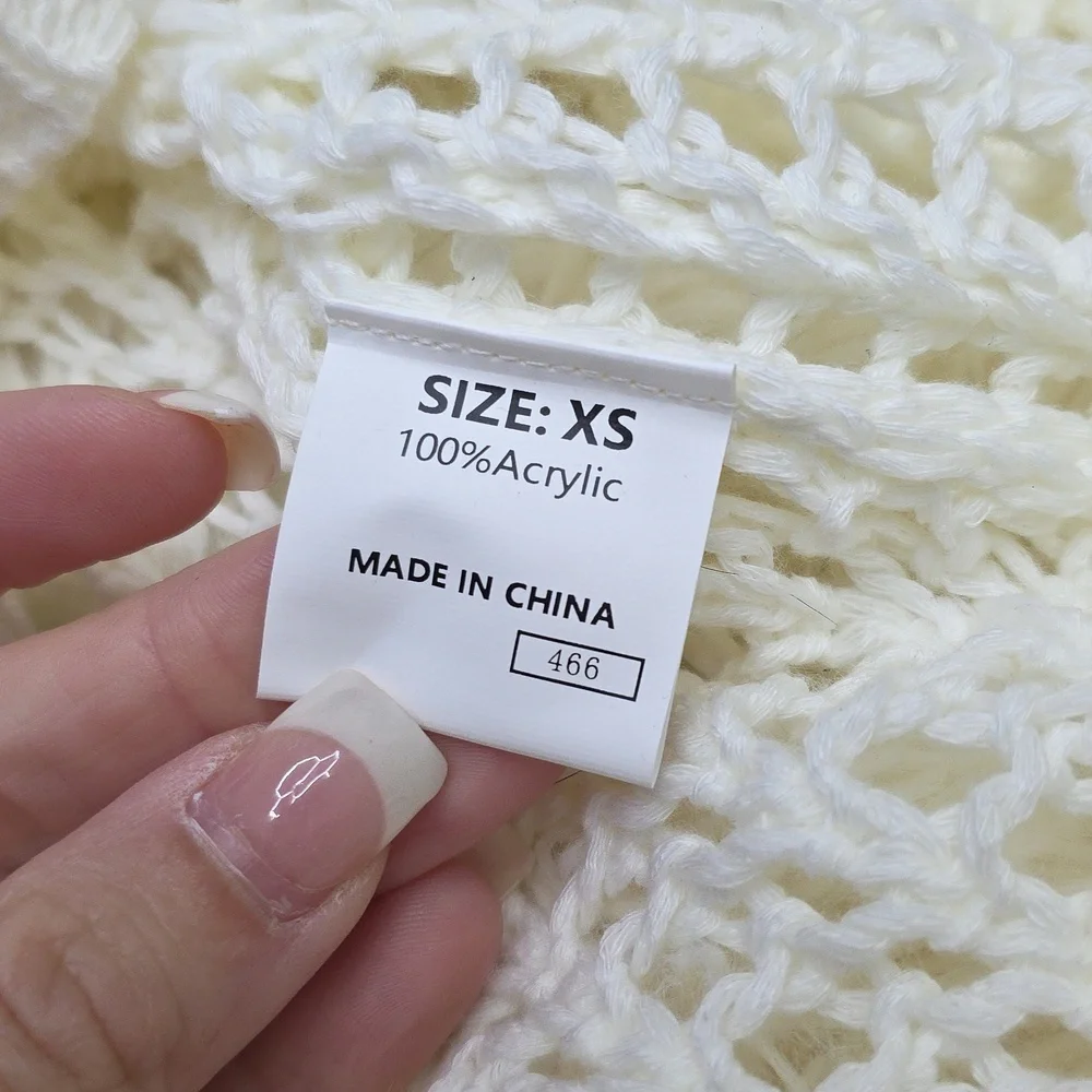 White Knit Women's Top